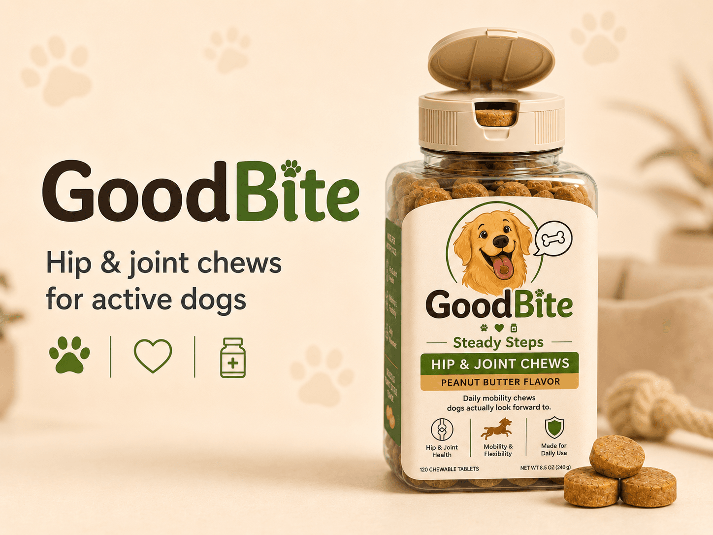 GoodBite Hip & Joint Chews Concept