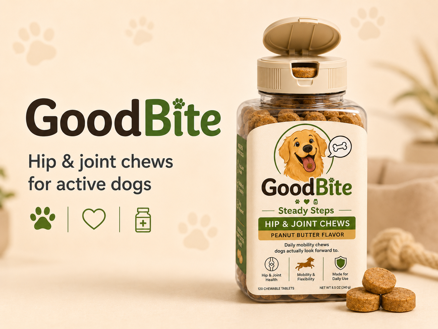 GoodBite Hip & Joint Chews Concept